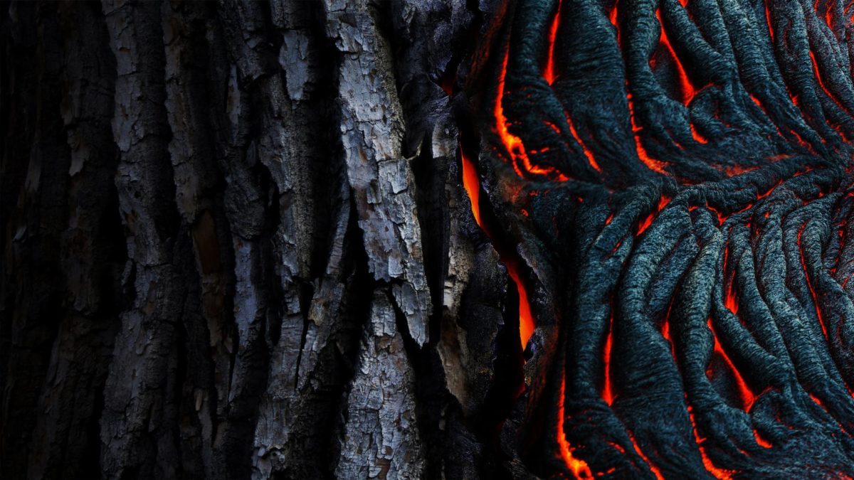 photo of dried lava